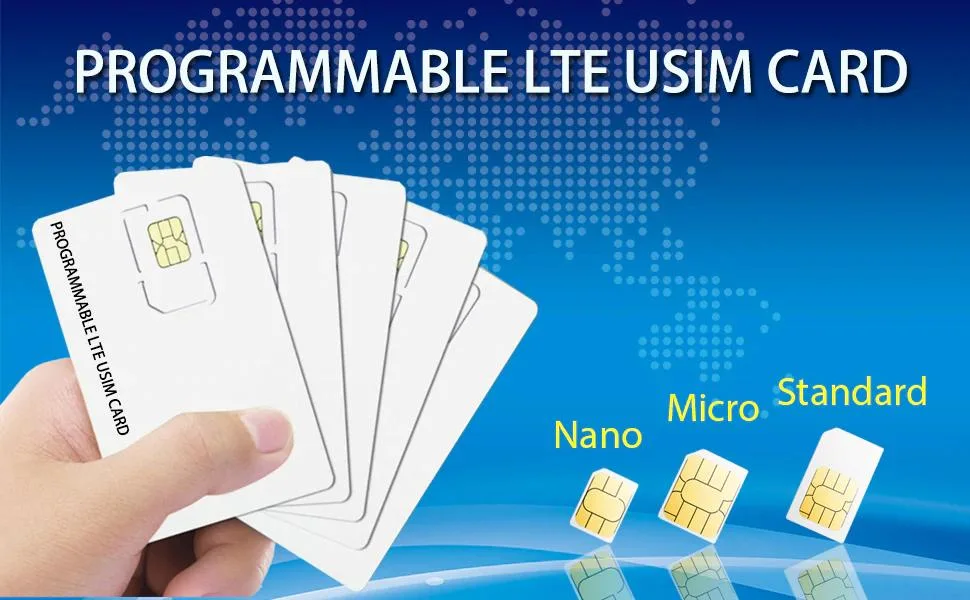 Writable Programmable Smart SIM Card 4G LTE WCDMA GSM Nano Micro 2FF 3FF 4FF Blank Usim Card