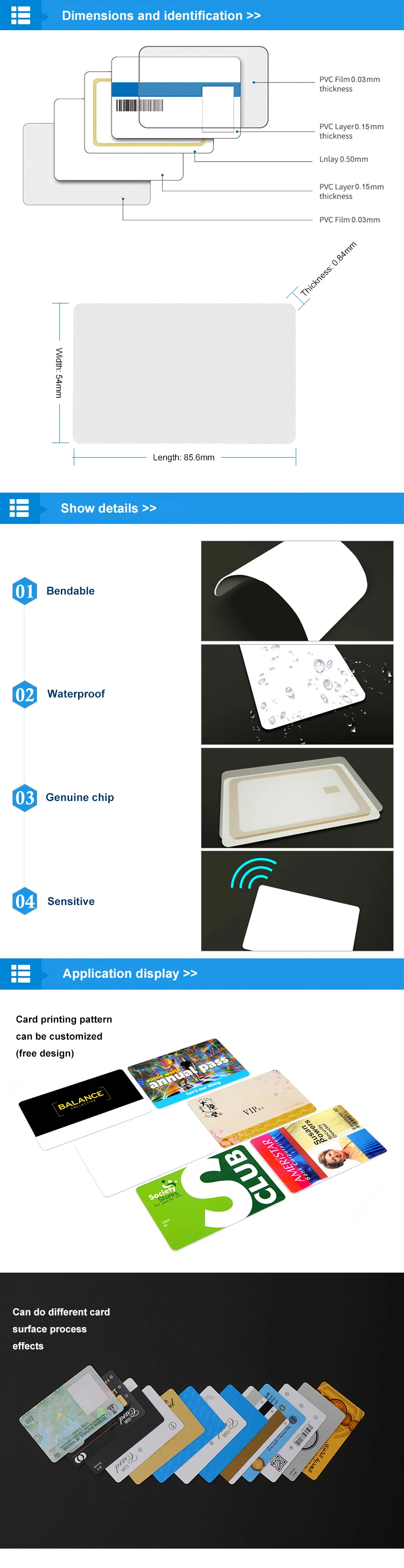 Hf Sri512 Card RFID Contactless Smart Thin PVC Card for Access Control Systems