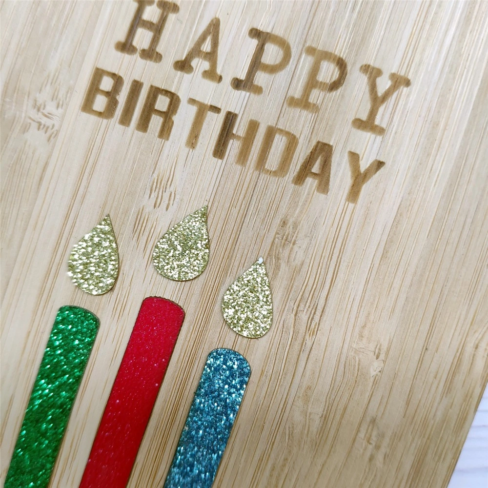 2021 Eco Friendly Wood Bamboo Gift Thank You Card for Birthday