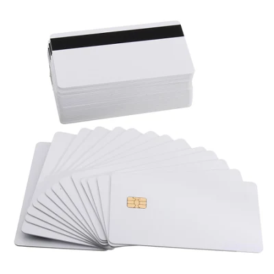 Cartão inteligente de tarja magnética em branco PVC imprimível Cartões de tamanho de cartão de crédito
