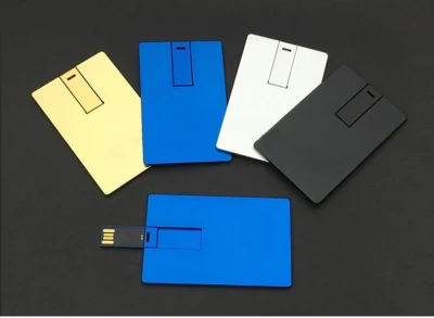 Cartão de metal USB 3.0 fino Cartão de memória de alumínio 8g 16g 32g 64G USB Flash Drive