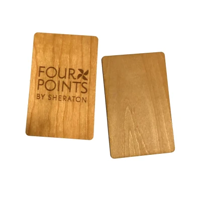 Cartões de visita de madeira de bambu Peça de madeira a laser Cartão de nome de madeira personalizado
