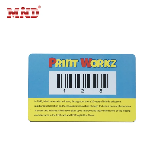 Cartão de sócio com código de barras de plástico Cartão com código de barras Cartão VIP de código de barras de plástico