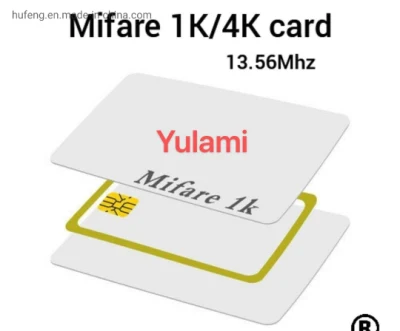 RFID alta frequência Hf em branco branco proximidade PVC IC cartão inteligente sem contato MIFARE 1K/4K 13,56MHz IC cartão com chip