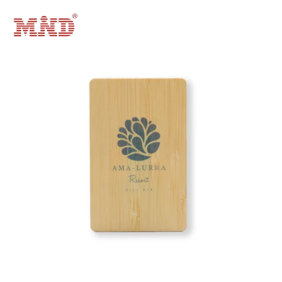 Atacado madeira de bambu RFID cartão chave de hotel cartão inteligente NFC de madeira ambiental