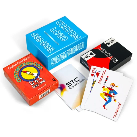 Cartas de jogo de tarô para presente de publicidade personalizada para crianças, cartas de pôquer, cartas de pôquer de papel para cassino, de PVC, de bicicleta, cartas de baralho de plástico