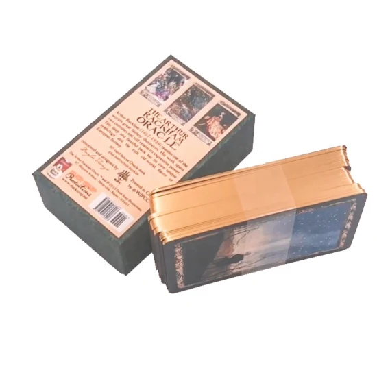Jogo de cartas de tarô personalizado saudação de metal papel kraft plástico PVC baralho de pôquer troca de cartas de baralho atacado
