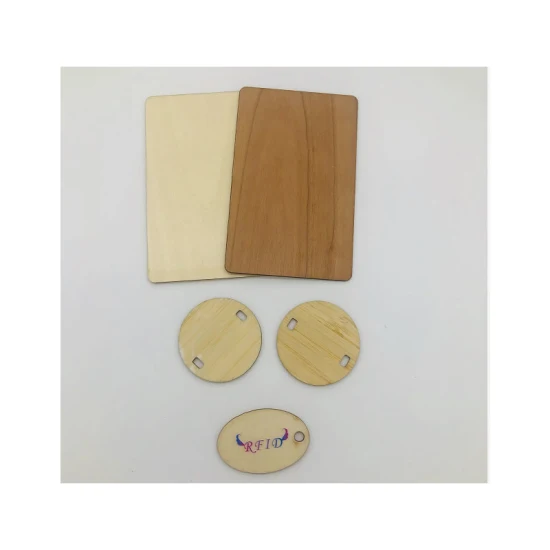 Fabricante Personalizado Craft RFID Cartões de madeira de bambu NFC IC/ID Card