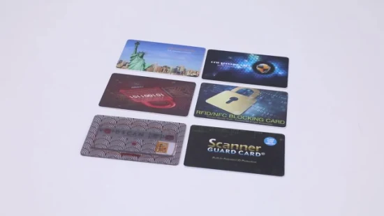 Cartões de bloqueio RFID em branco de alta qualidade Sparklesafe Cartão inteligente Lf Hf UHF RFID